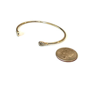 BANANA REPUBLIC Gold CZ Open Cuff Bangle Bracelet | NWT